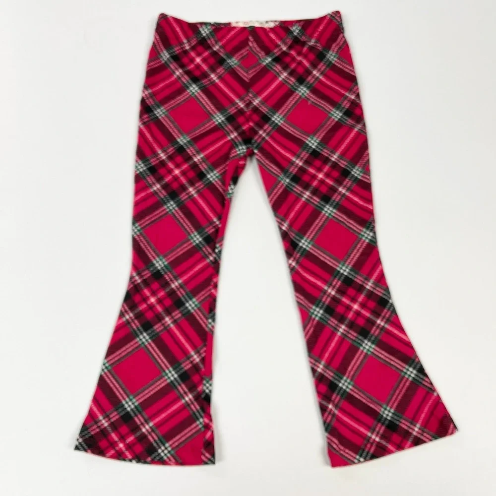 Btween Girls 4T Ruffle Sweater Plaid Flare Pants Set Holiday Winter‎ Cozy
